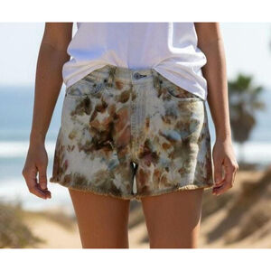 Upcycled Levi's Denim Shorts: Hand-Dyed Tie Dye Cutoffs